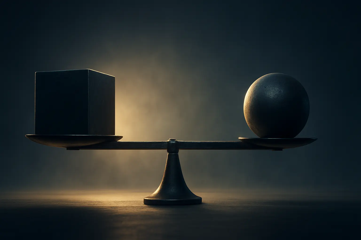 Render tridimensional de formas inventadas, en los colores de la publicación; acompaña a «Comparativas»